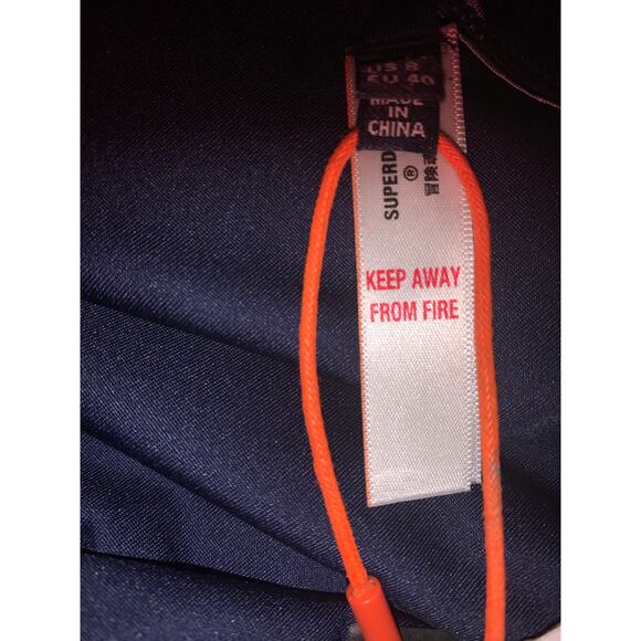 Tropical Floral Bikini Set Sz 12 Two Piece Swimsuit Navy Orange Leaf Floral - Picture 13 of 16